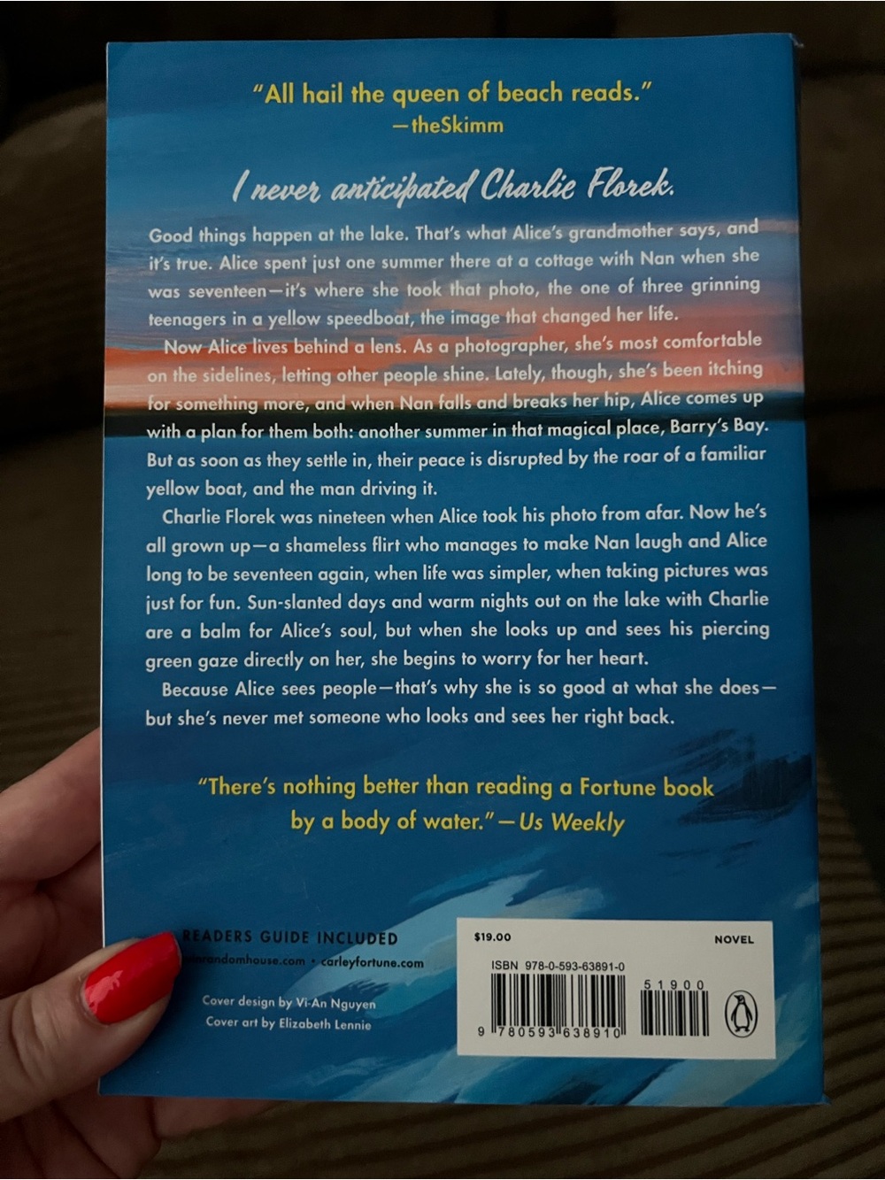 One Golden Summer by Carley Fortune - Blue & Yellow Paperback - Picture 2 of 5